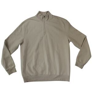 Tek Gear Ultrasoft Fleece 1/4-Zip Pullover Beige L Tall Big & Tall